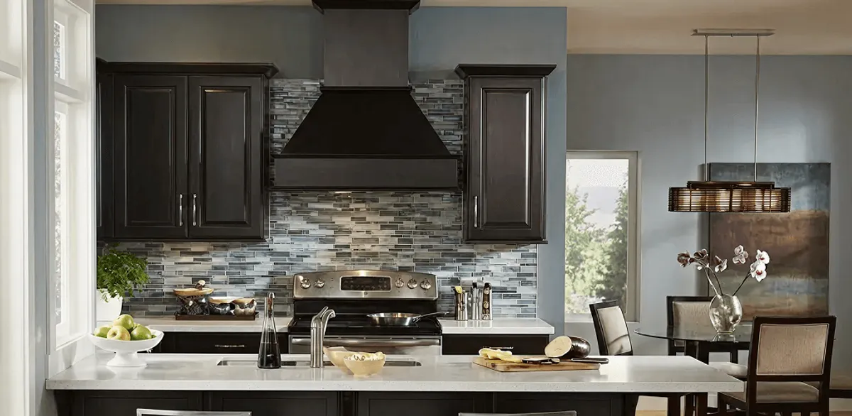 Kitchen cabinet painting and refinishing in a modern kitchen in Rochester, NY